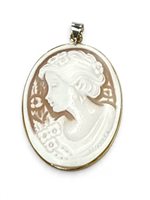 Pendente Mandile 1922 Donna Cammei  in Argento Conchiglia 2MCICM111.15 - 2MCICM111.15